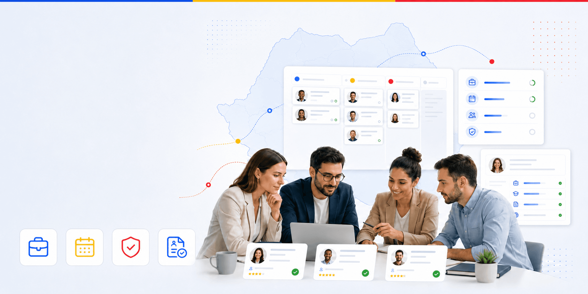 Companies hiring in Romania illustration with employer profiles, roles, and verified hiring context.